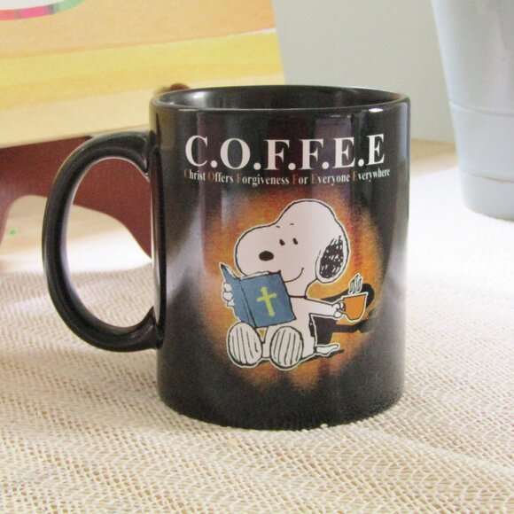 Peanut's Snoopy Bible and Coffee - Double-sided Coffee Mug - Picture 5 of 5